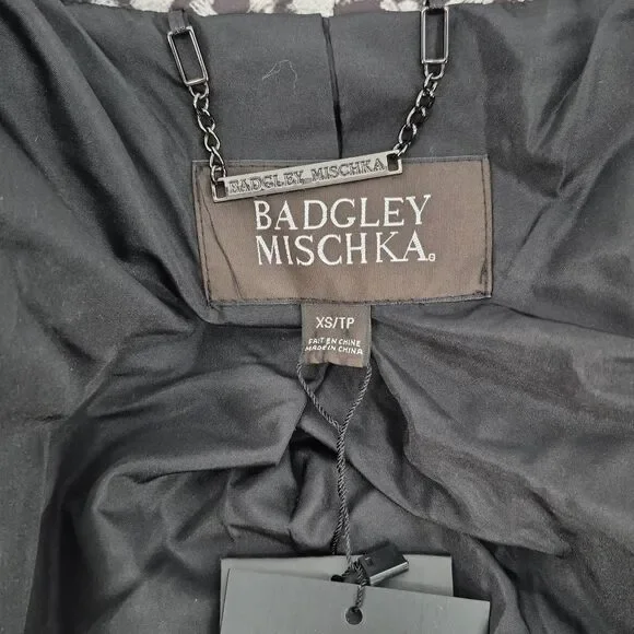 Badgley Mischka Yoko Shawl Collar Puffer Jacket Size XS